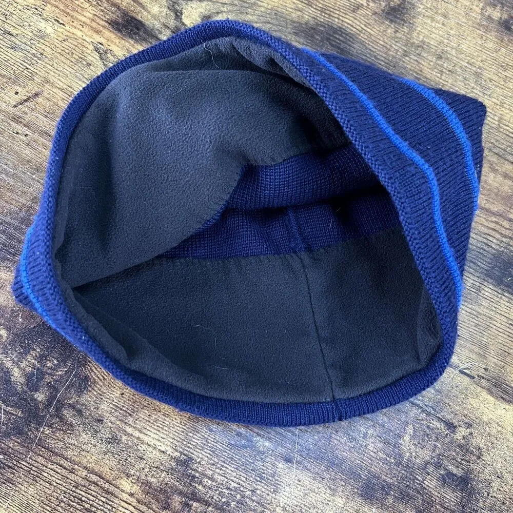 The North Face Embroidered Blue Beanie Hat Cap
